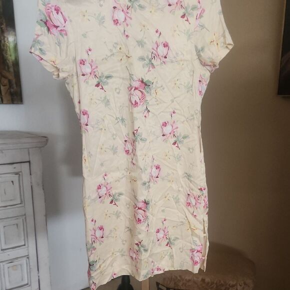 Zara Floral Mini Dress‎ - Cream and Pink - Picture 2 of 2